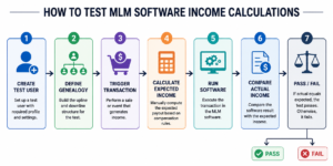 How to test MLM software income calculations